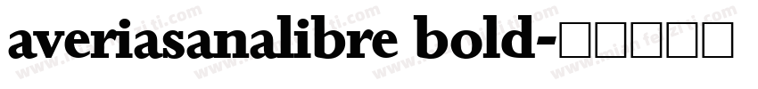 averiasanalibre bold字体转换